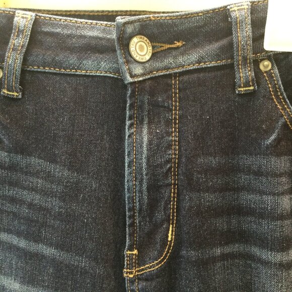 Time  & Tru High Rise Boot Pants Sz 14P Womens Blue Denim Jeans Tapered Y2K - Picture 11 of 16